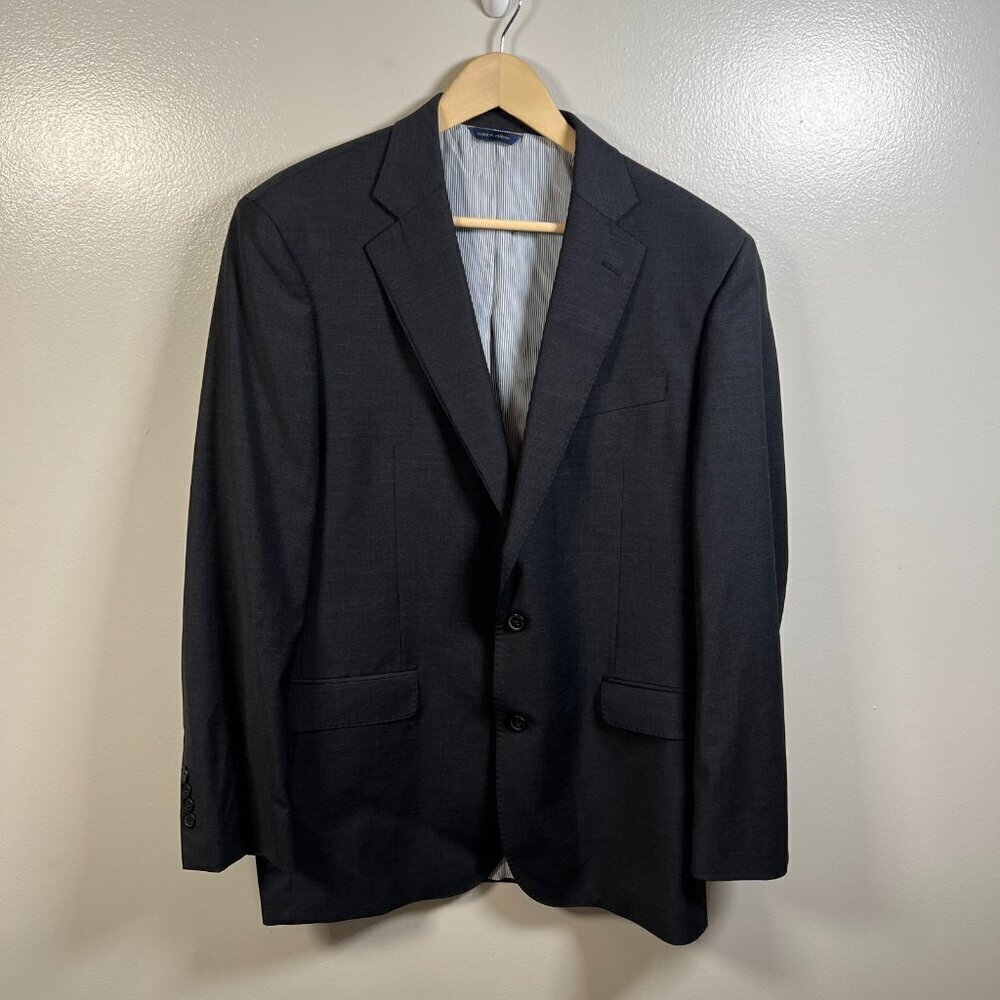 Brooks Brothers Explorer Blazer Jacket Size 44 L Madison Fit Gray Career Work